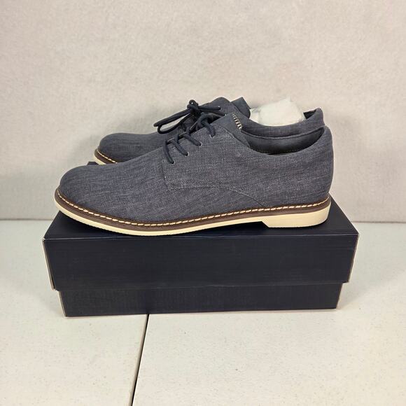 1901 Joseph Chambray Washed Canvas Lace-Up Oxfords Shoes Blue Men\'s Size 7M NWOT main image 4